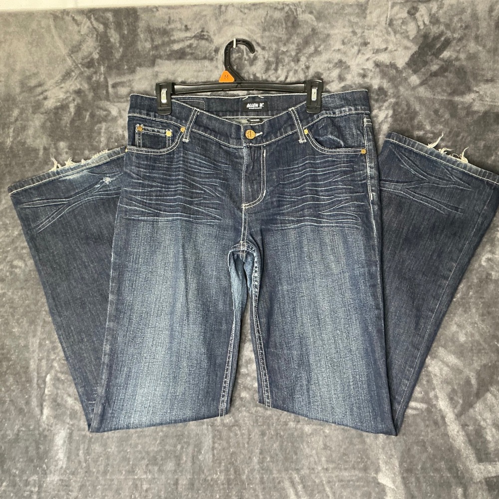 Allen B. by Allen Schwartz Women Dark Wash Whiskered Bootcut Y2K Jeans Size 12 - Picture 7 of 12